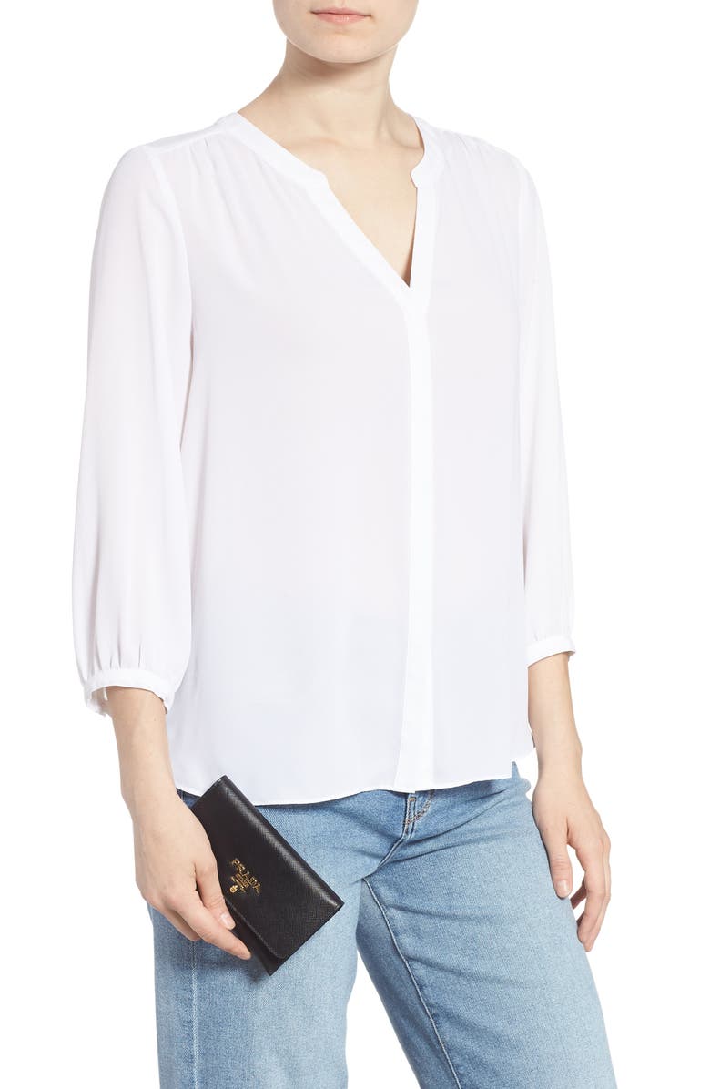 Prada Saffiano Leather Envelope Card Case, Alternate, color, 