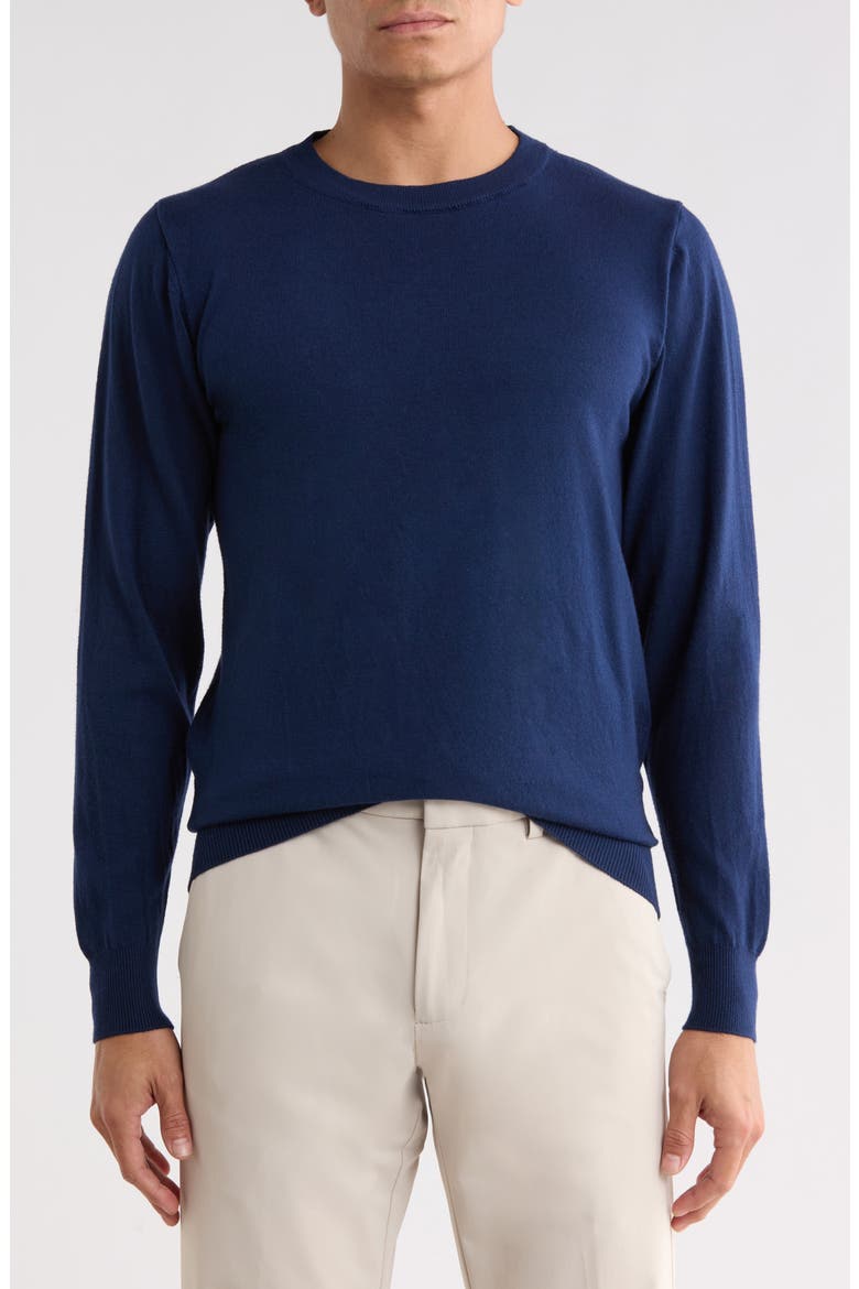 Crewneck Sweater, Main, color, NAVY