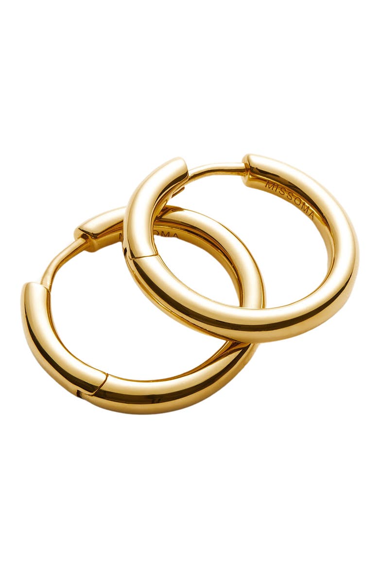 Medium Hoop Earrings, Alternate, color, GOLD