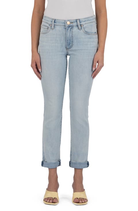 Catherine Mid Rise Boyfriend Jeans (Clear)
