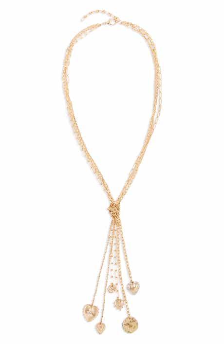 SAACHI Knotted Tassel Charm Pendant Necklace