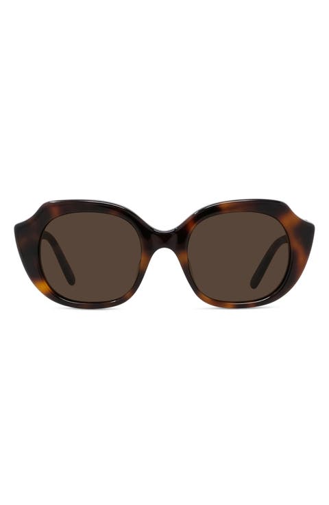 Slim 50mm Geometric Sunglasses
