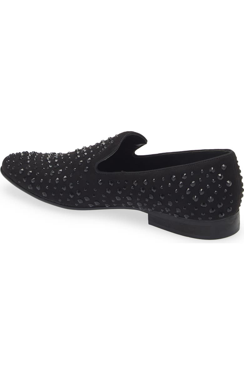 Steve Madden Briliant Rhinestone Loafer, Alternate, color, Black