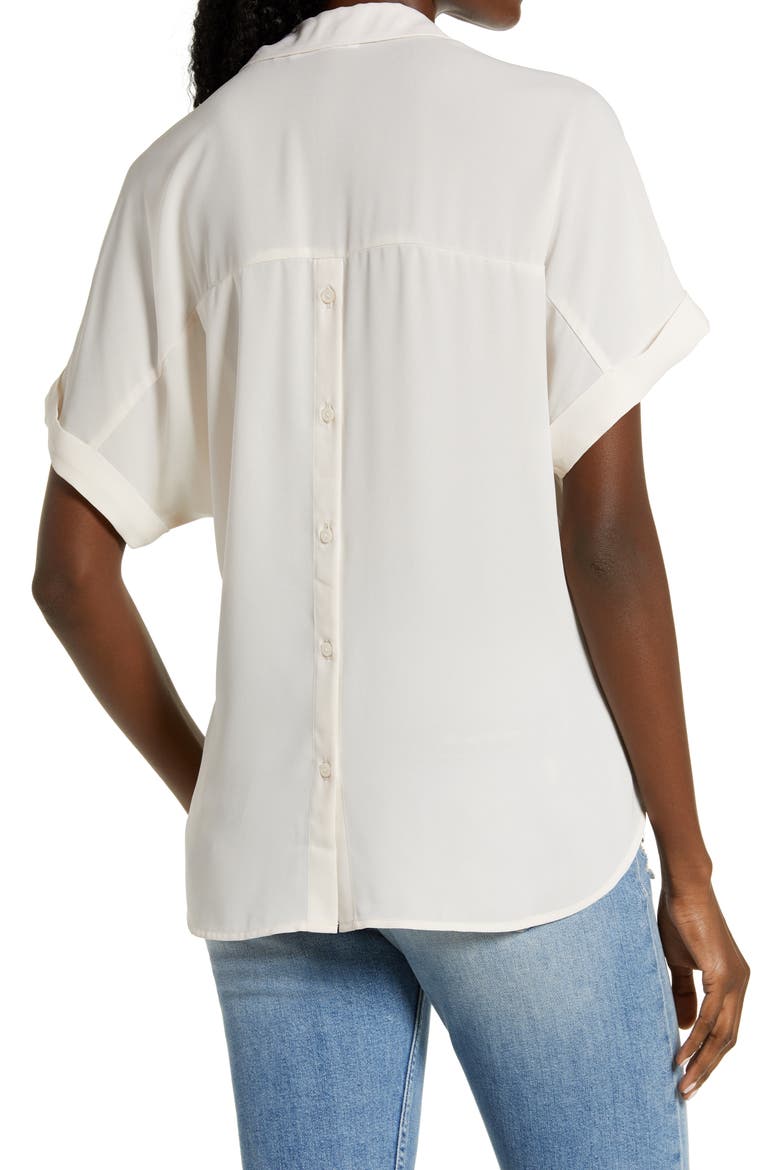Button Back Top, Alternate, color, POWDER PUFF