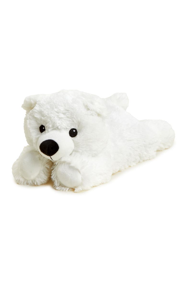 Warmies White Bear Plush Toy, Main, color, White