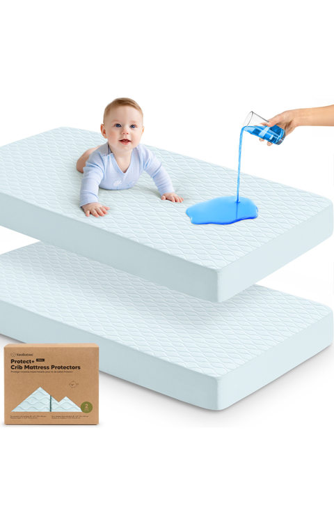 2-Pack Mavy Protect+ Waterproof Crib Mattress Protector