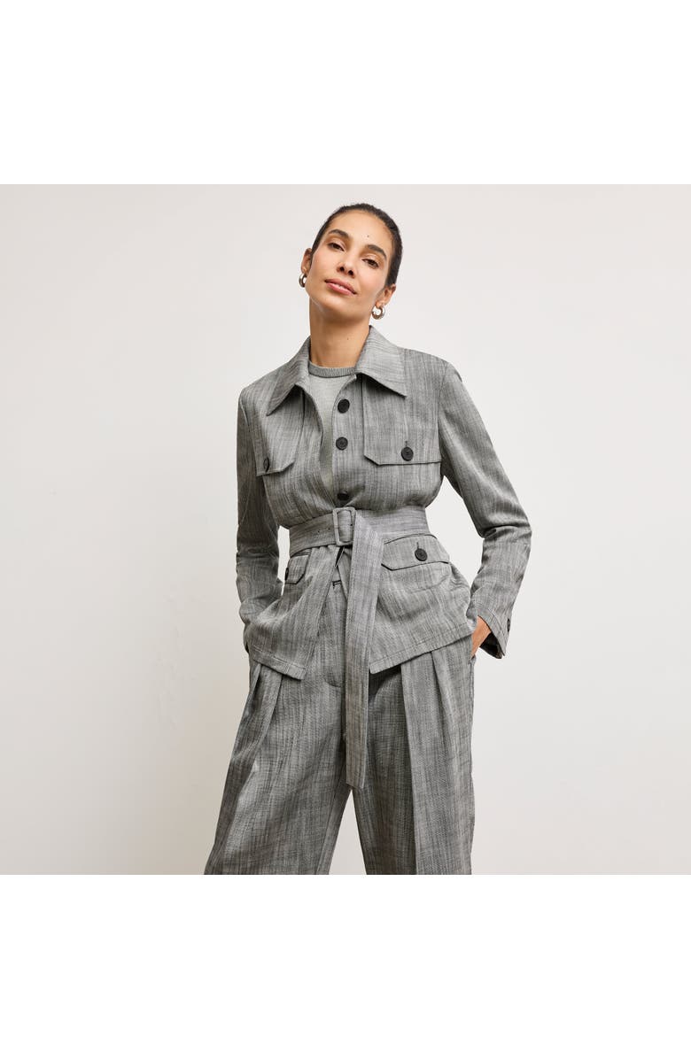 M.M.LaFleur Emery Safari Blazer - Porto Weave, Main, color, Grey