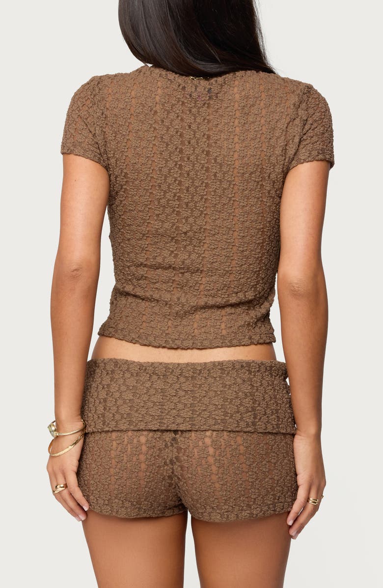 EDIKTED Rye Stretch Lace T-Shirt, Alternate, color,