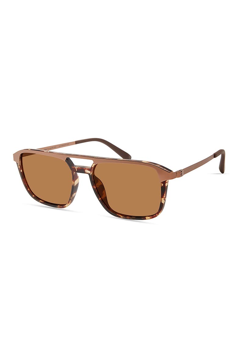 Atlas 54mm Polarized Aviator Sunglasses, Alternate, color, DARK TORTOISE