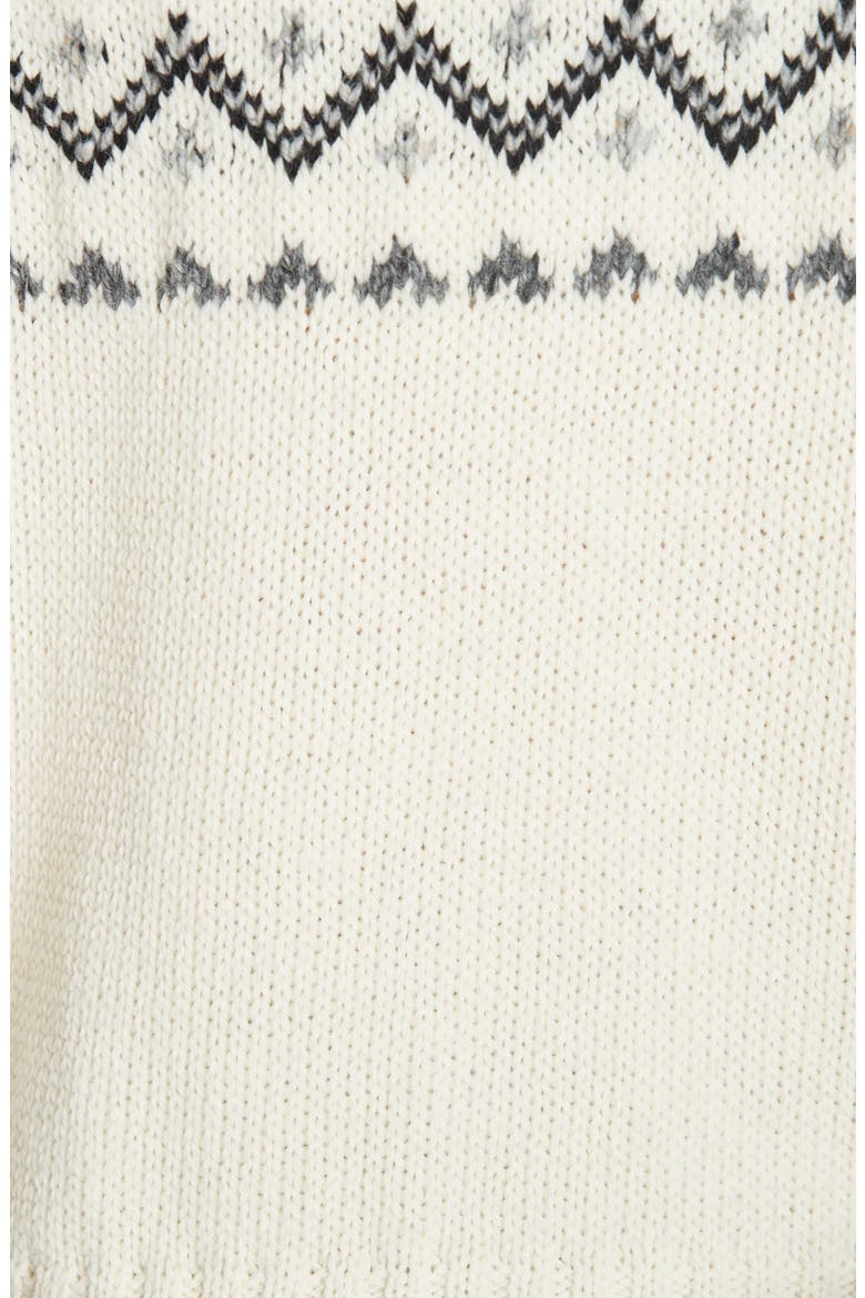 Malin Fair Isle Wool Sweater, Alternate, color, ECRU/ BLACK