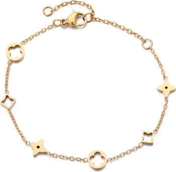 Effortless Staples Inlay Flower Pendant Necklace