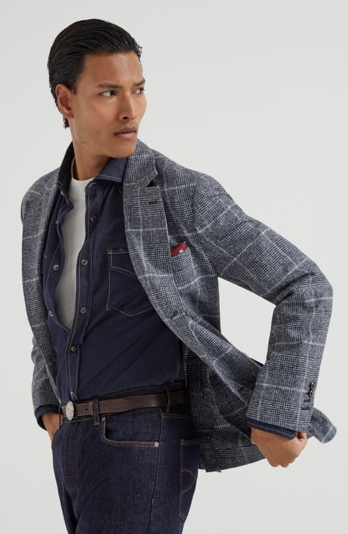 Brunello Cucinelli Deconstructed Cavallo Blazer In Gray
