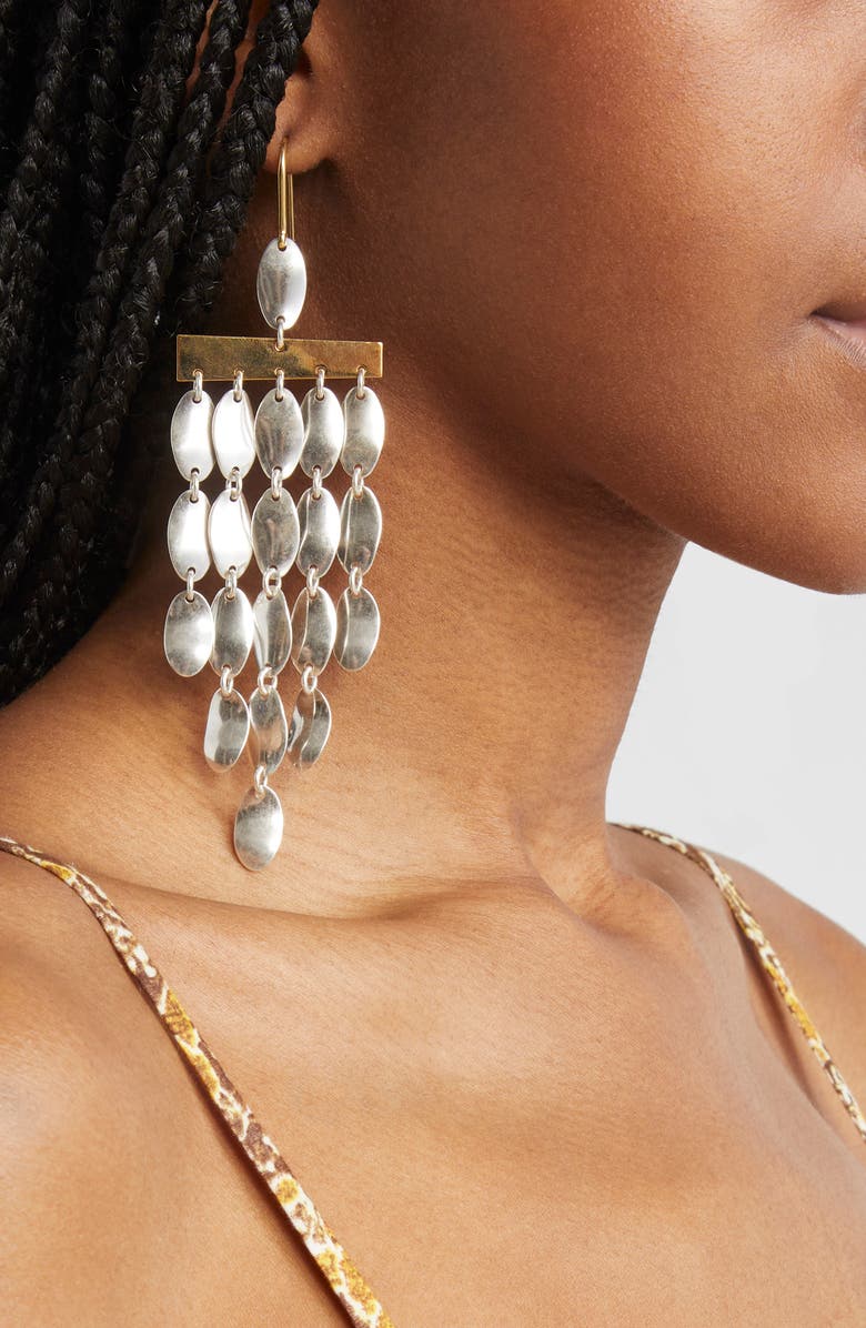 Isabel Marant Fringe Drop Earrings, Alternate, color, Silver/ Dore