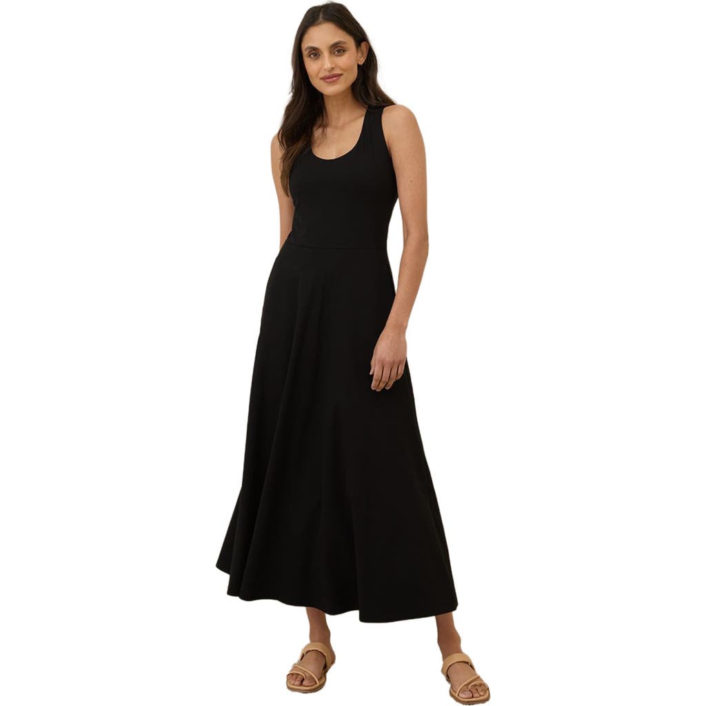 Pact Organic Cotton Fit & Flare Open Back Maxi Dress