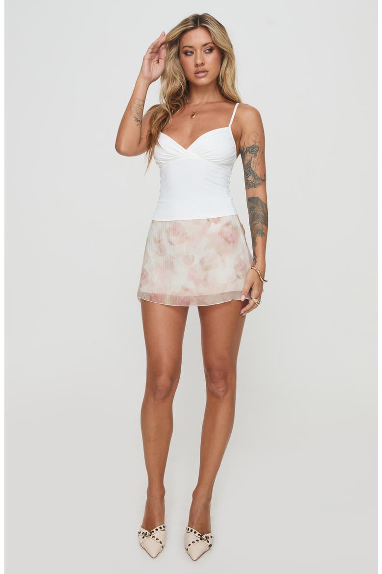 Bernarli Floral Miniskirt, Alternate, color, PINK