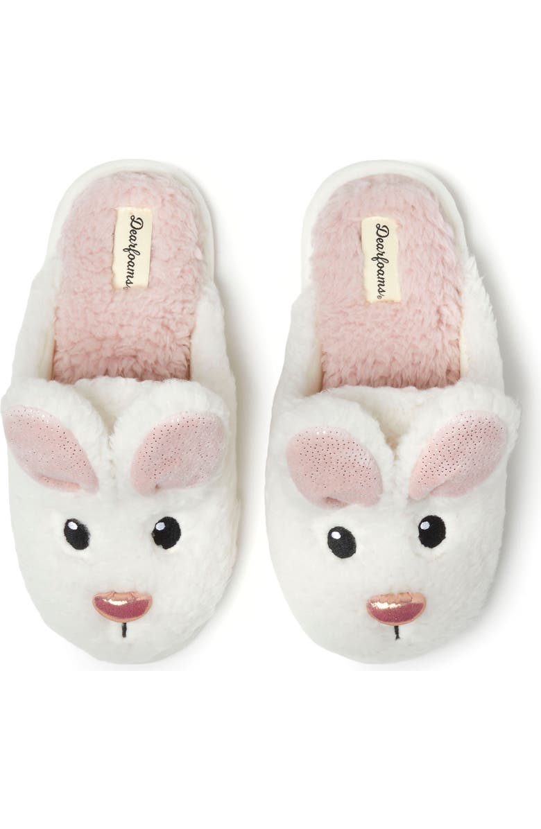 DEARFOAMS Shay Novelty Easter Bunny Rabbit Scuff Slipper, Main, color,