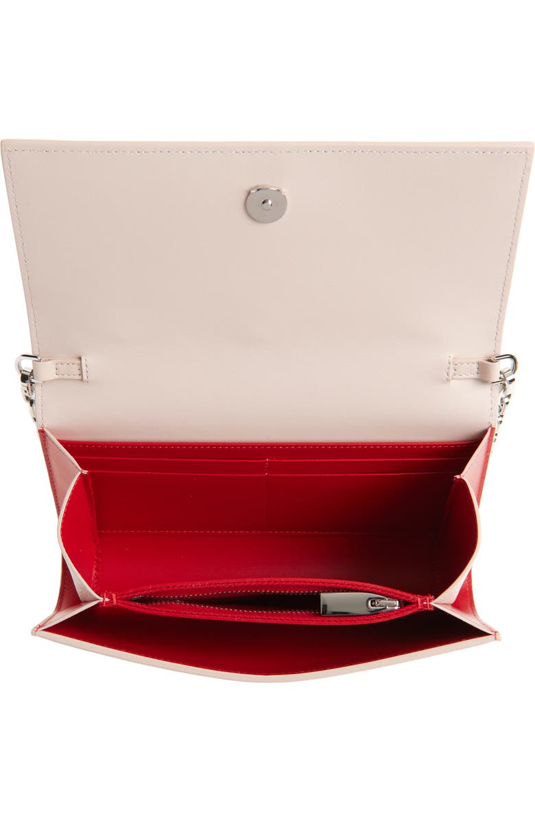 Christian Louboutin Paloma Leather Clutch, Alternate, color, Leche/ Multi