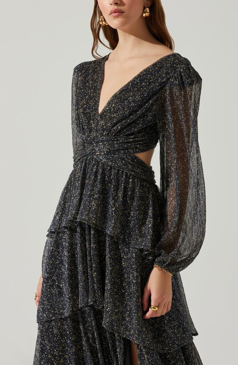 ASTR the Label Anora Floral Long Sleeve Dress, Alternate, color, 