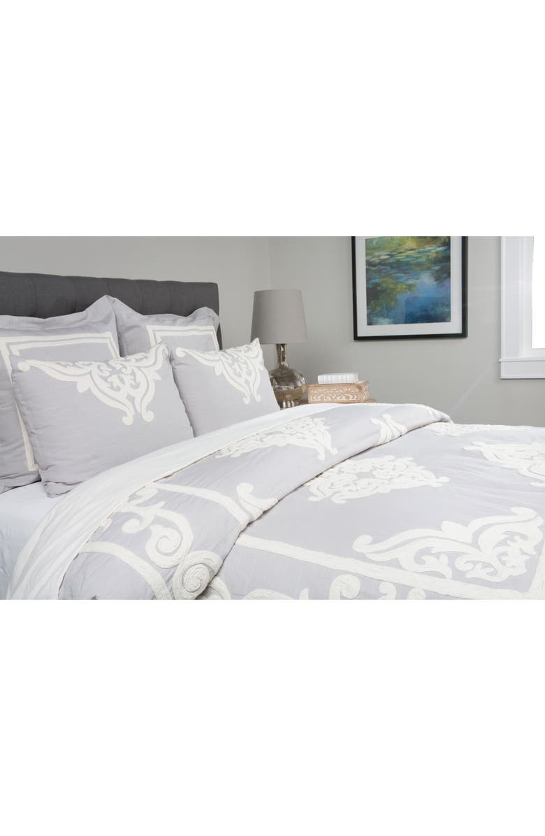Villa Home Collection Patrina Embroidered Duvet Cover, Main, color,