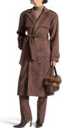 Manière De Voir Amance Suede Trench Coat