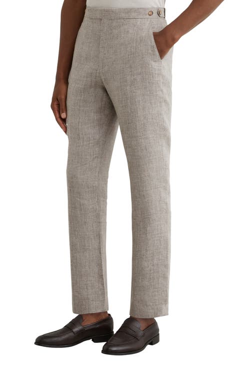 Amore Linen Tailored Fit Suit Pants
