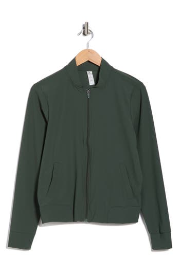 90 Degree By Reflex Warp X Intown Bomber Jacket In Green