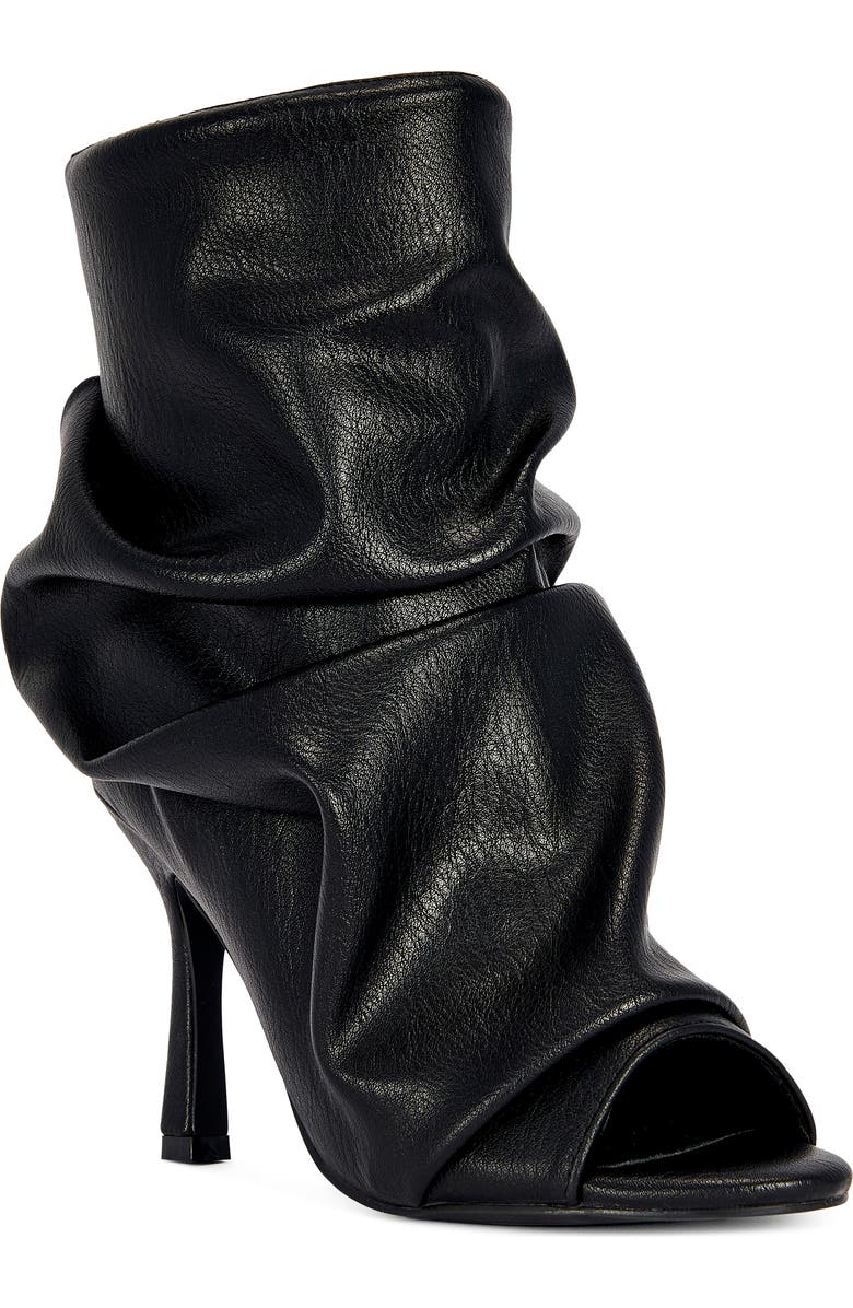 AZALEA WANG Apex Slouchy Open Toe Bootie, Main, color,
