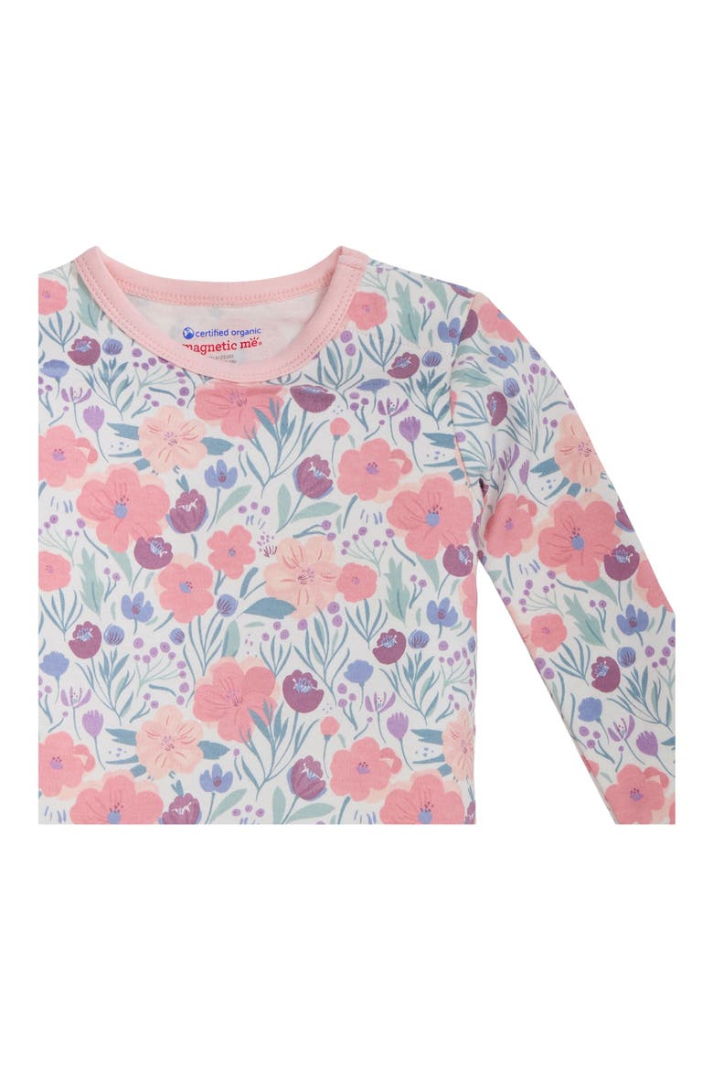 Kids' Whistledon Floral Print Two-Piece Fitted Pajamas, Alternate, color, WHIST