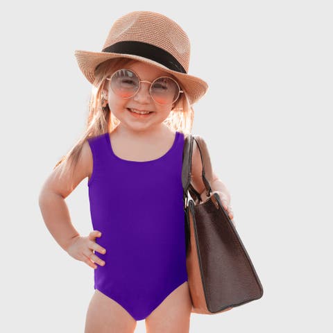 Baby Girls UPF 50+ Nylon/Spandex Blend One-Piece Swimsuit