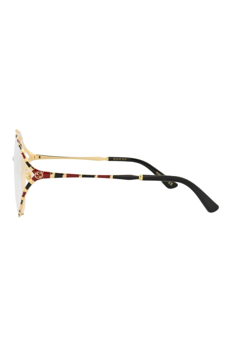 58mm Round Optical Glasses, Alternate, color, GOLD GOLD TRANSPARENT
