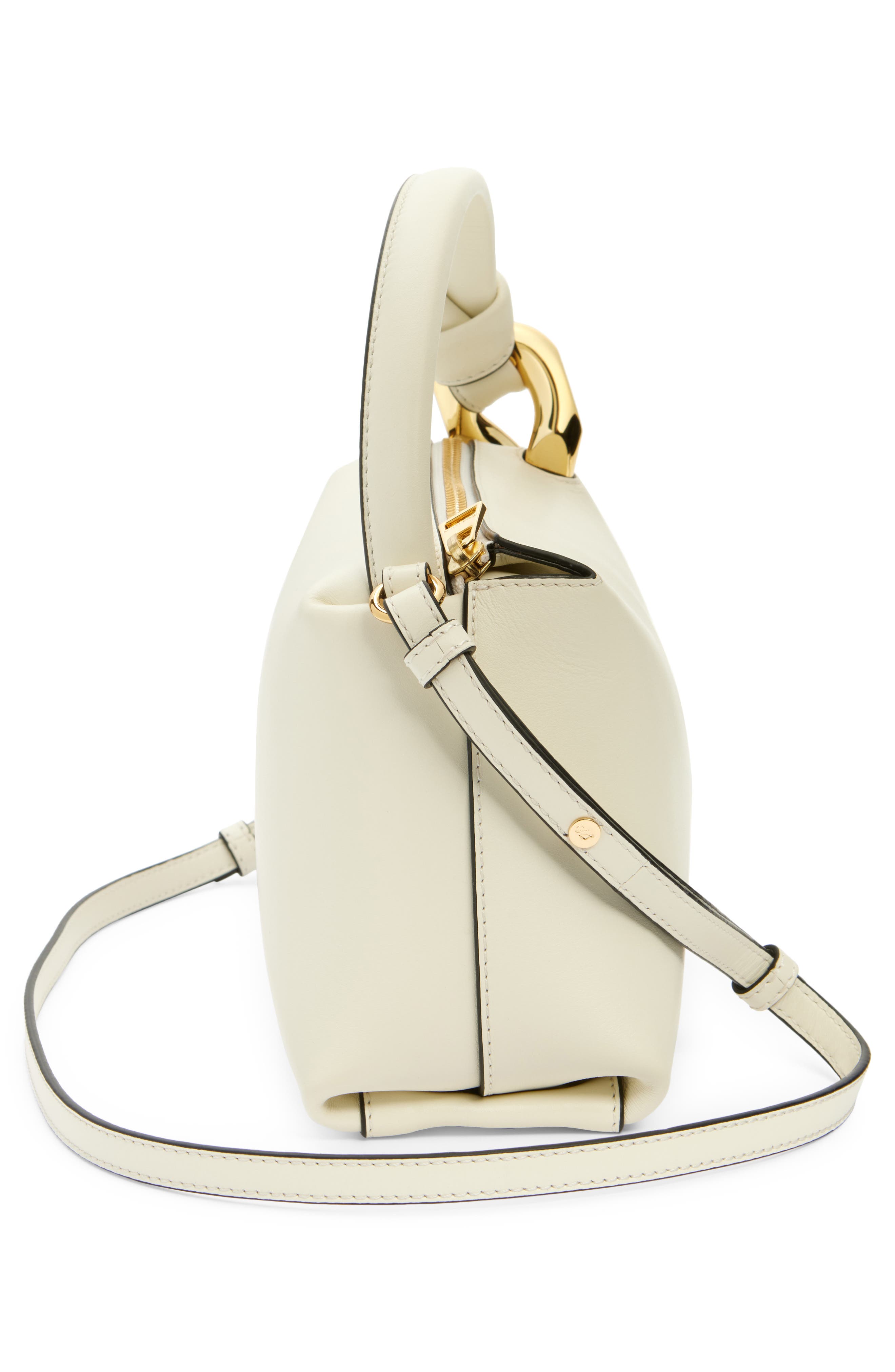 Small JWA Corner Leather Crossbody Bag, Alternate, color, WHITE