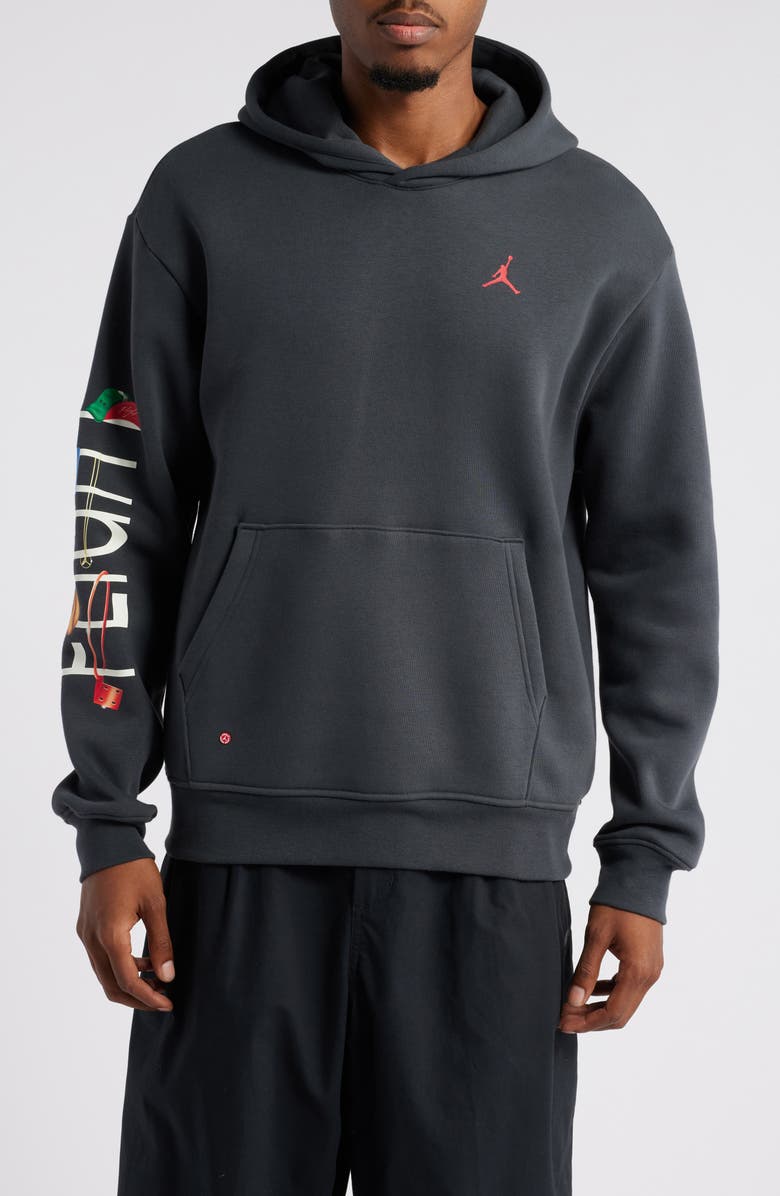 Jordan x Darien Birks Artist Series Hoodie, Main, color, Dark Smoke Grey