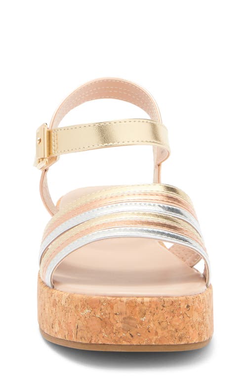 Nordstrom Rack Kids' Katherine Cork Platform Sandal In Brown
