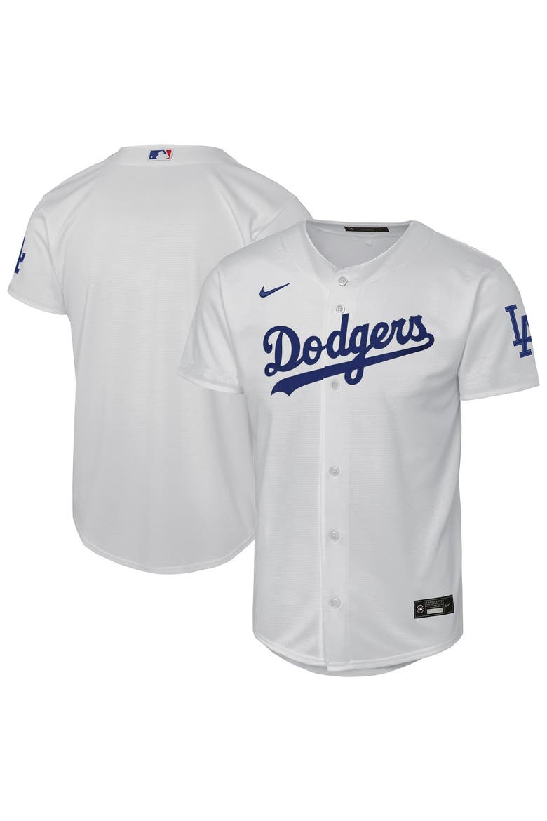 Youth Nike  White Los Angeles Dodgers Home Stadium Jersey, Main, color, White
