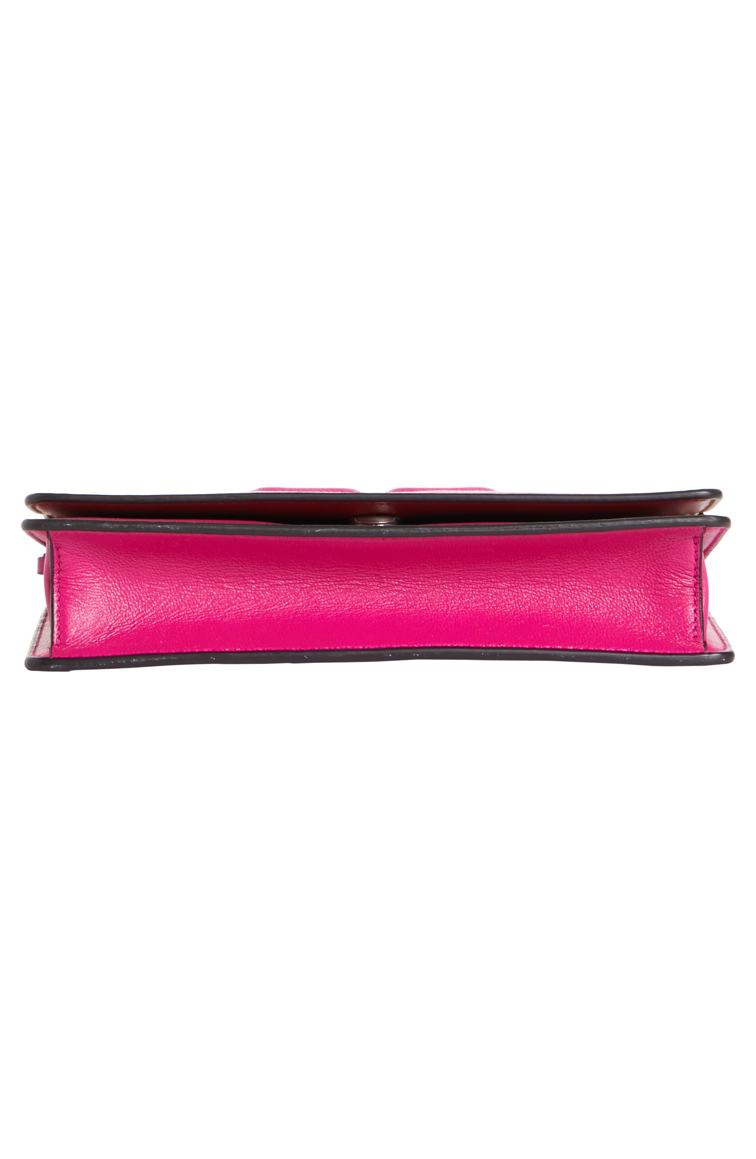 Embossed Emblem Wallet on a Chain, Alternate, color, CYCLAMEN