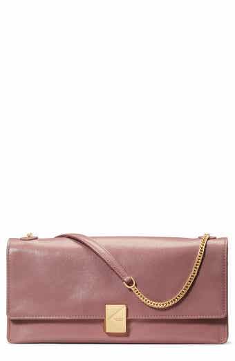 deco glazed leather convertible chain shoulder bag
