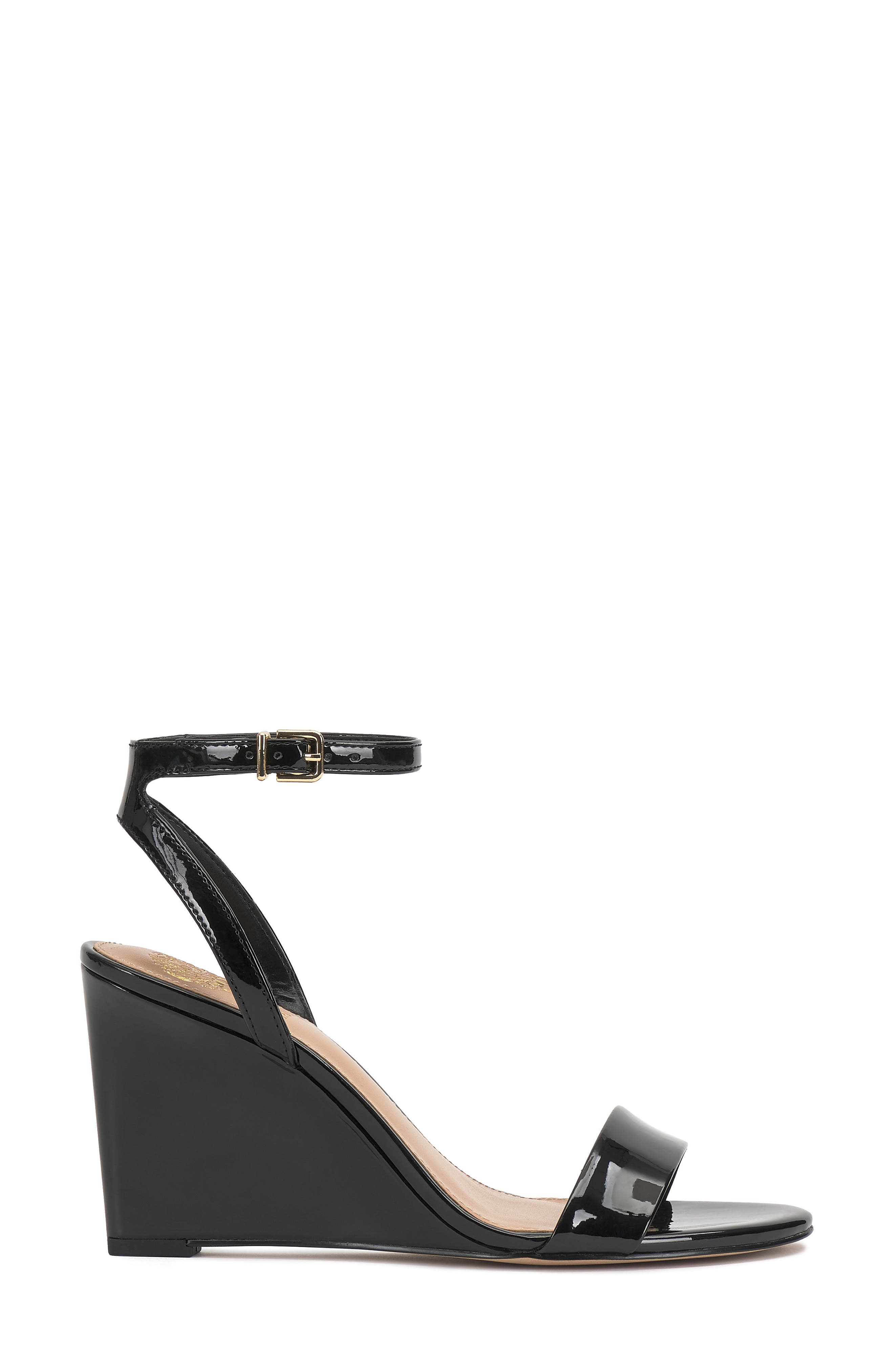 Vince Camuto Jefany Wedge Sandal, Alternate, color, Black