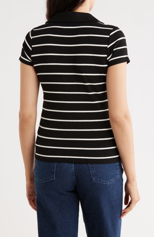 Cyrus Stripe Johnny Collar Polo In Multi