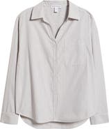 Bernardo Stripe Button-Up Shirt