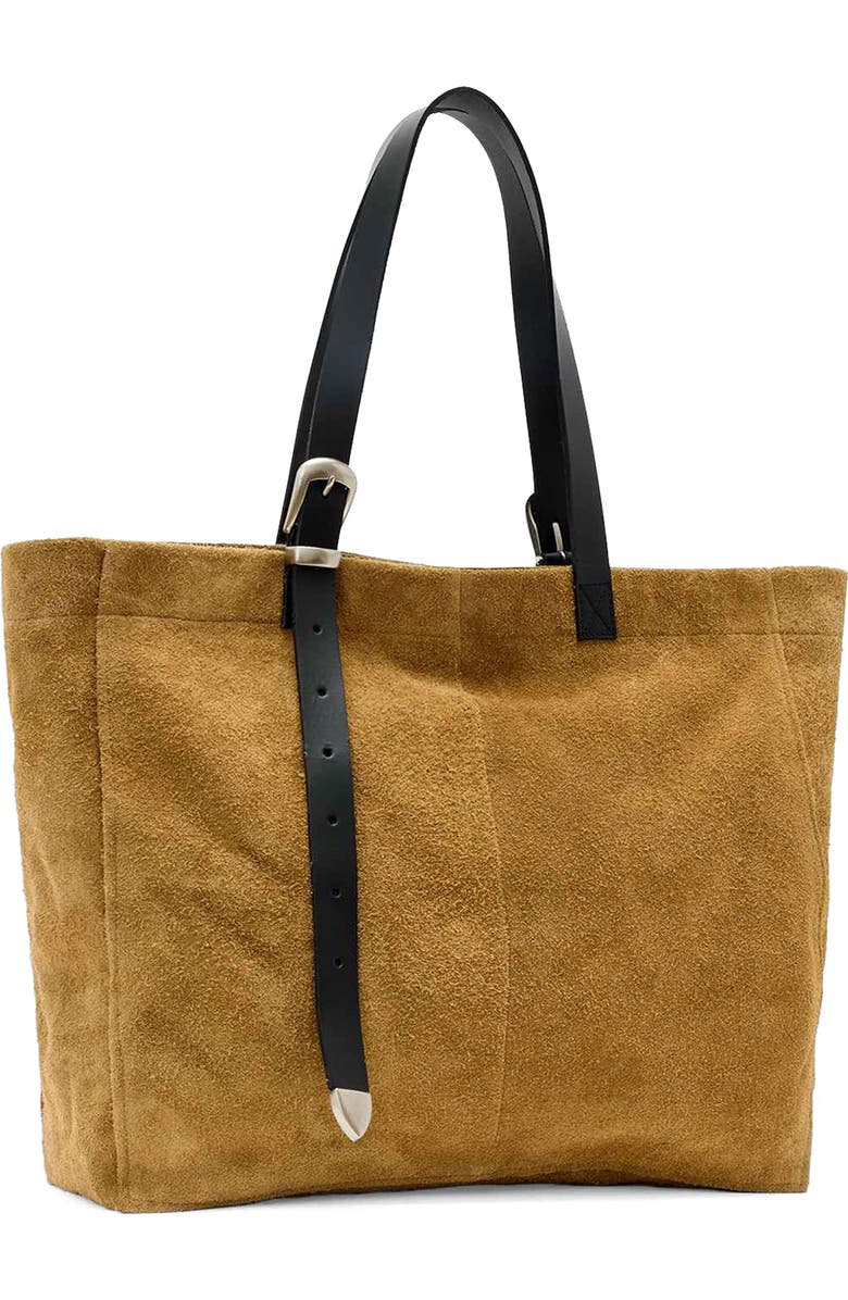 AllSaints Haven Leather Tote, Alternate, color, Biscuit Brown