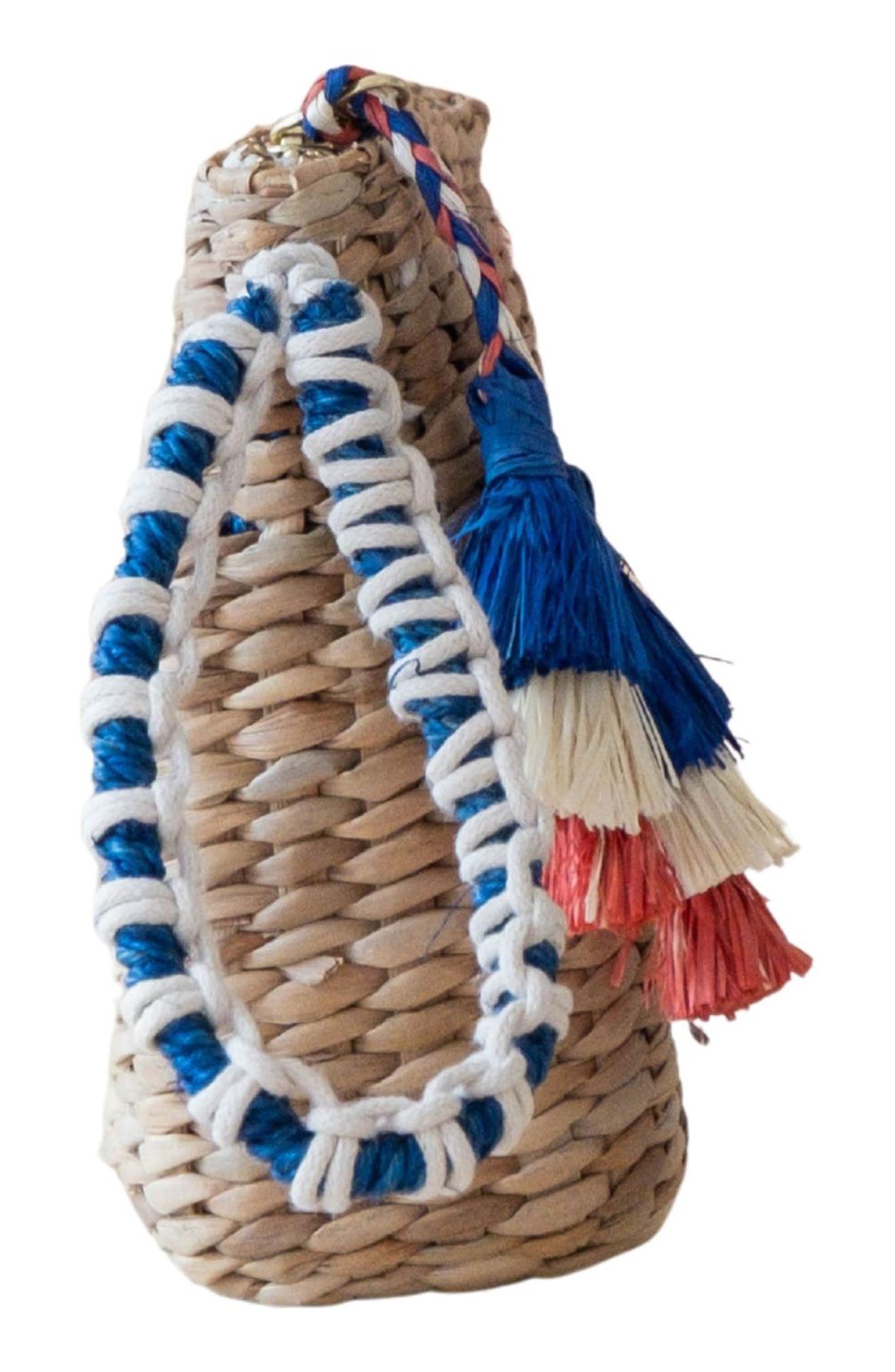 LIKHA Bonjour Embroidered Straw Pouch, Alternate, color, 