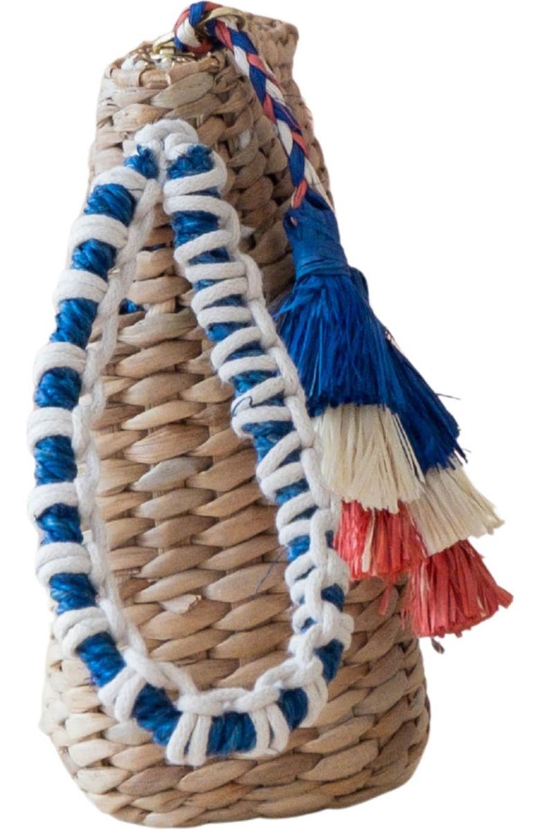 LIKHA Bonjour Embroidered Straw Pouch, Alternate, color,