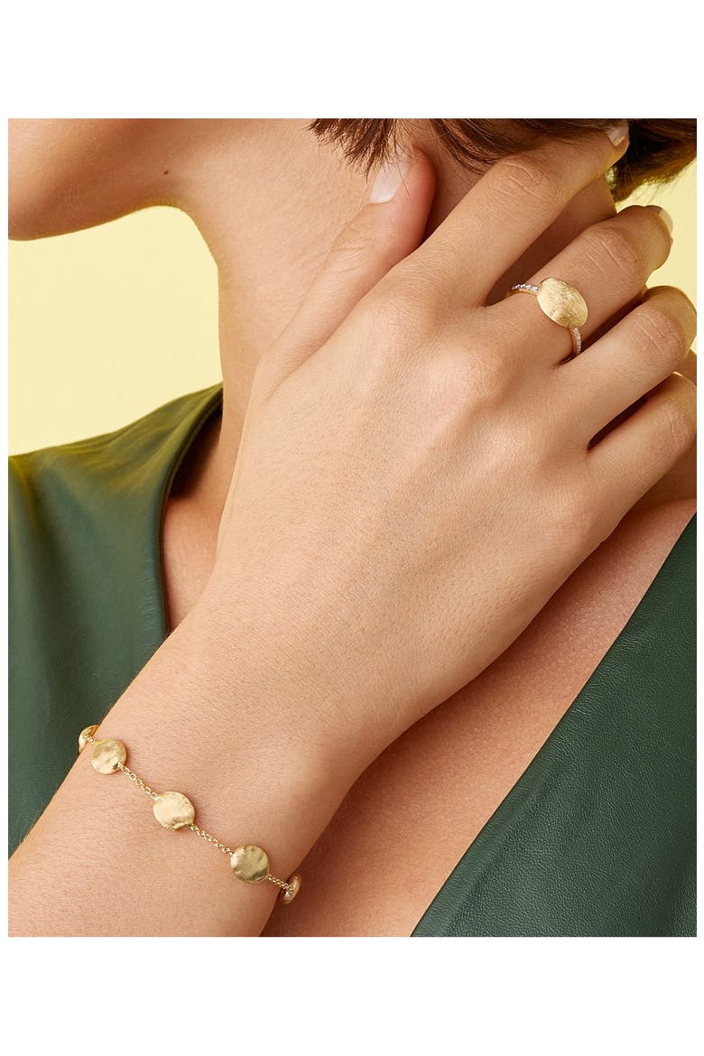 Siviglia 18K Yellow Gold Horizontal Ring with Diamonds, Alternate, color, 18K YELLOW GOLD