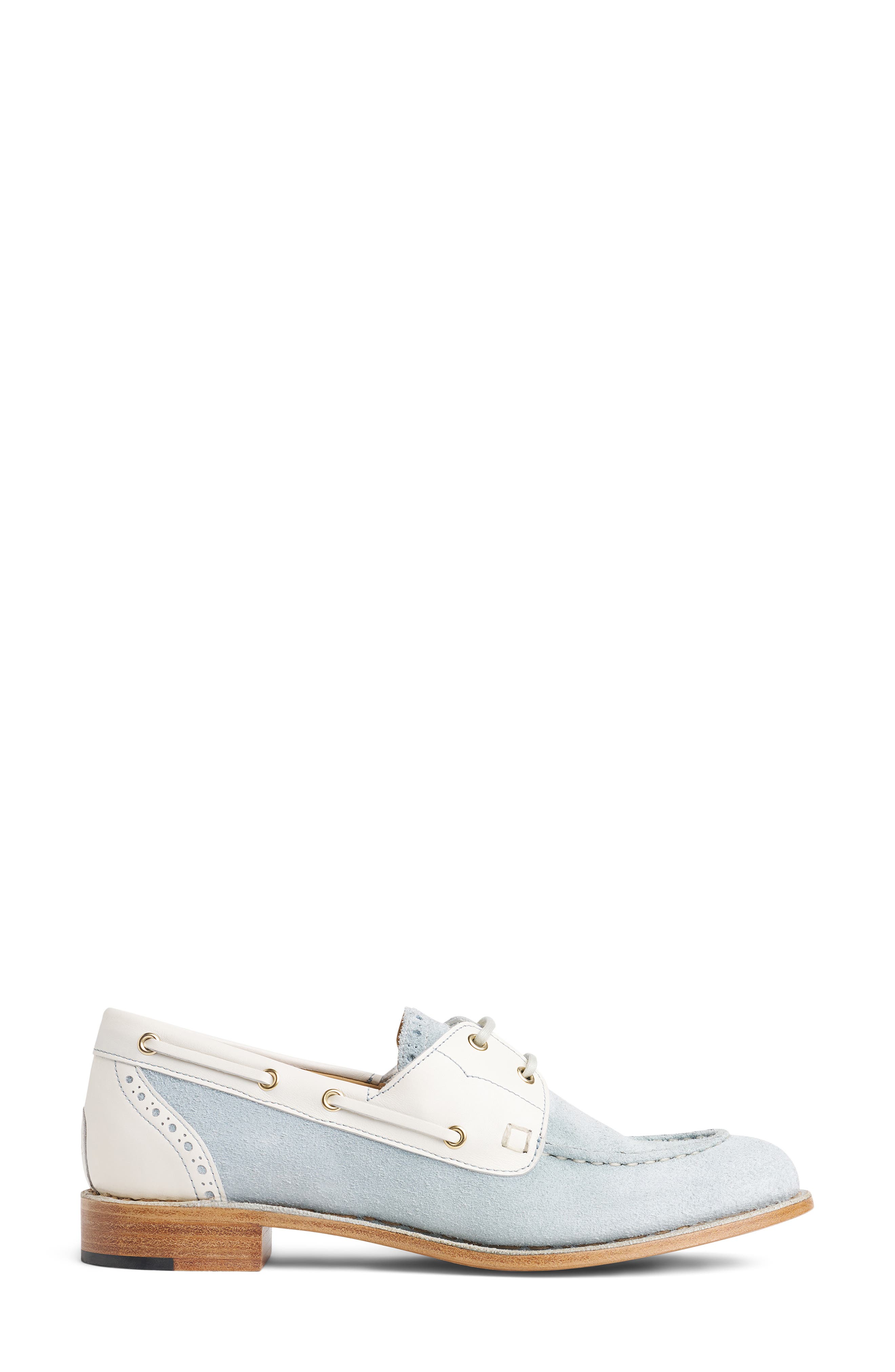THE OFFICE OF US Ginger Leather Boat Shoe, Alternate, color, Sea Mist