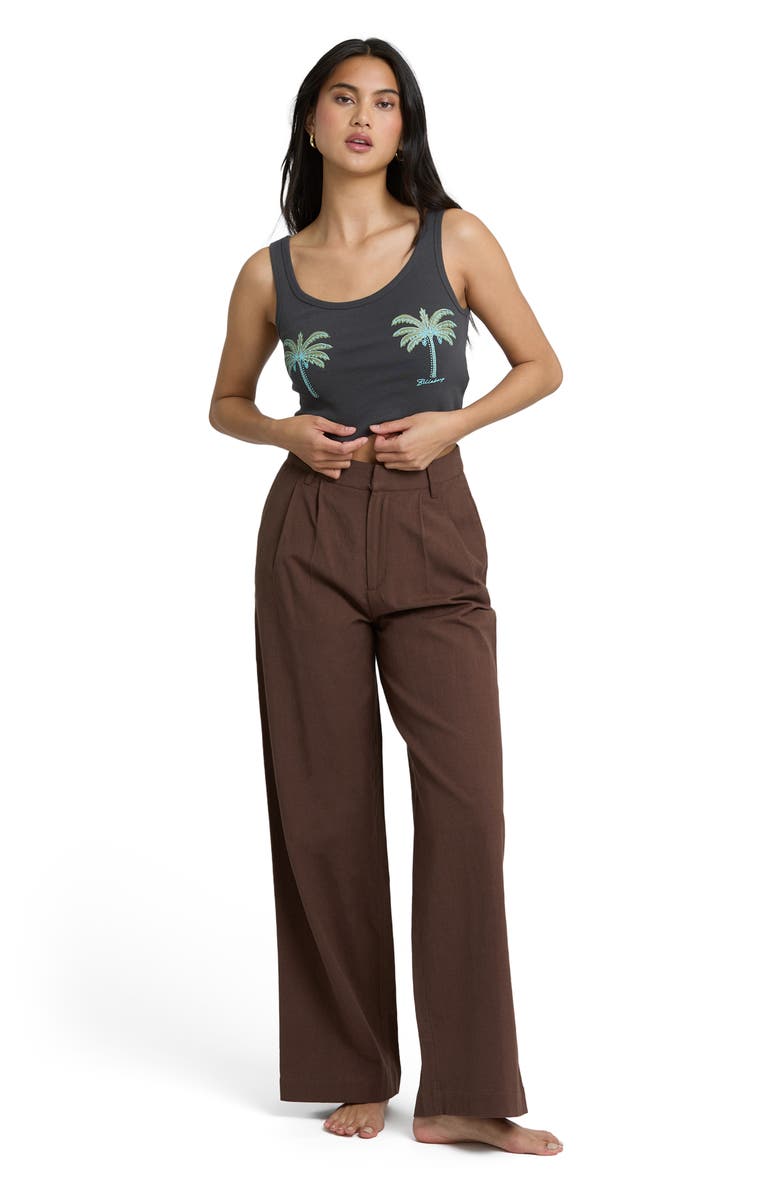 Billabong Perfect Day Pleated Pants, Alternate, color, Teak