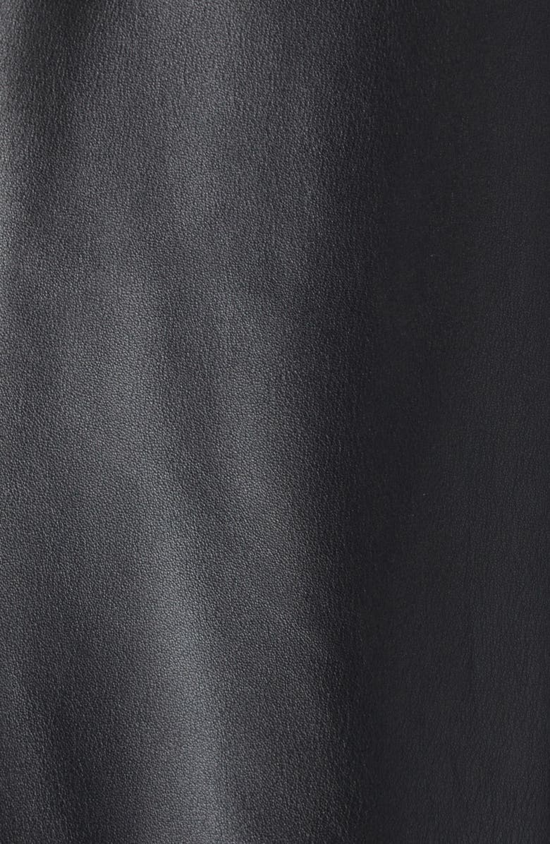 TOTEME Minimal Leather Biker Jacket, Alternate, color, Black