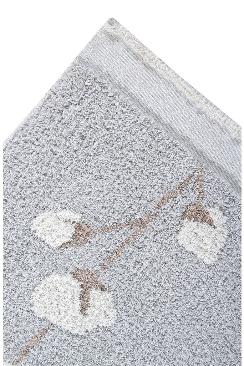 Cotton Bolls Washable Recycled Cotton Blend Rug, Alternate, color, GREY
