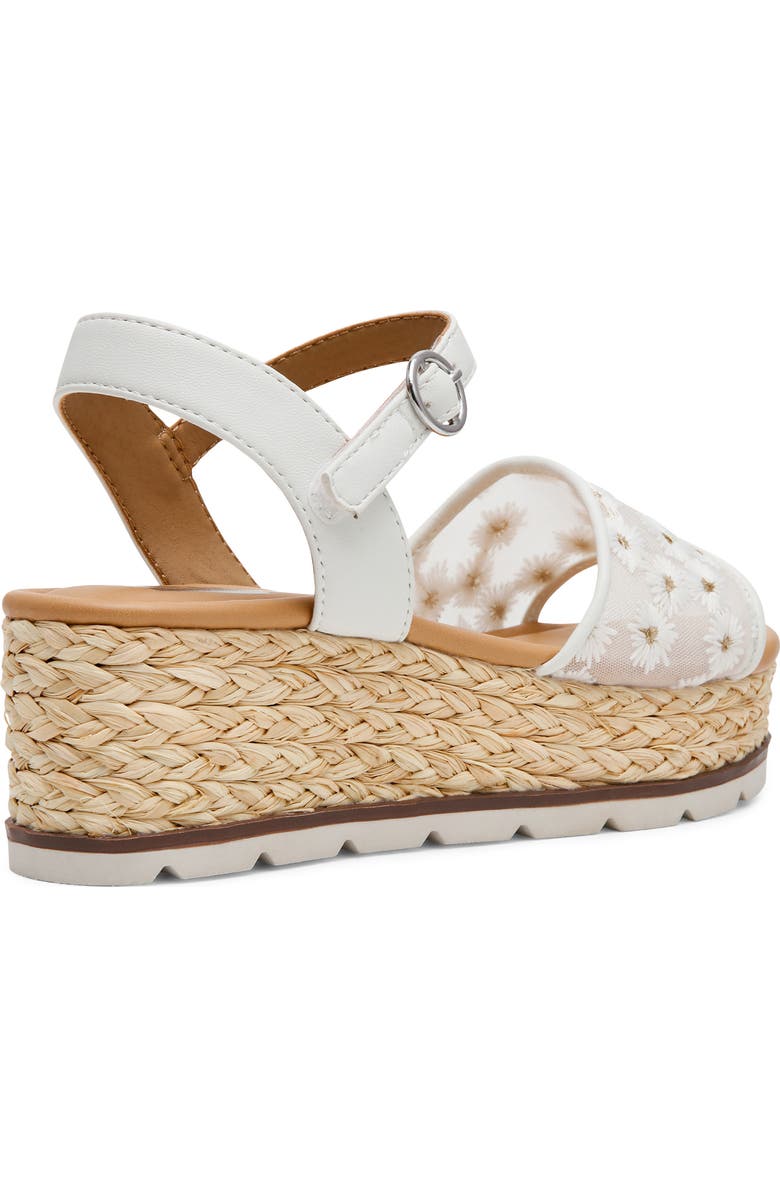 Dolce Vita Kids' Velomy Espadrille Ankle Strap Platform Wedge Sandal, Alternate, color, White