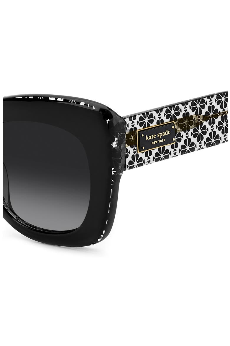 kalie 52mm gradient square sunglasses, Alternate, color, BLACK/ DARK GREY SF
