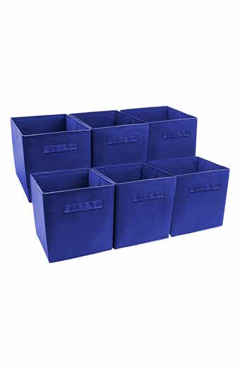 SORBUS Royal Blue Foldable Storage Cube Basket Bin - 6 Pack